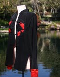 Asian Black Red Traditional Vest