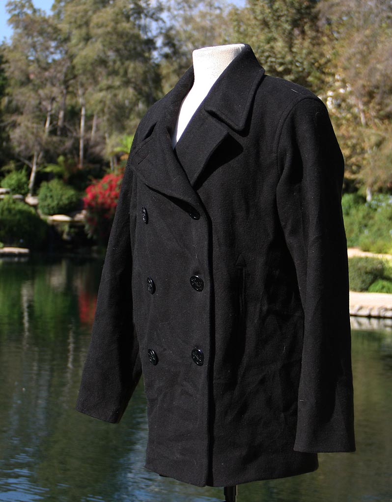 Black Naval Large P-Coat