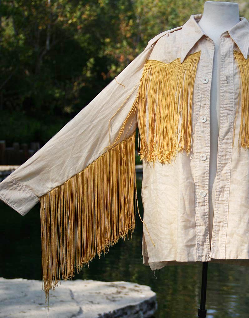 Tan Frill Western Shirt