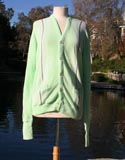 Green Golfer Cardigan Sweater