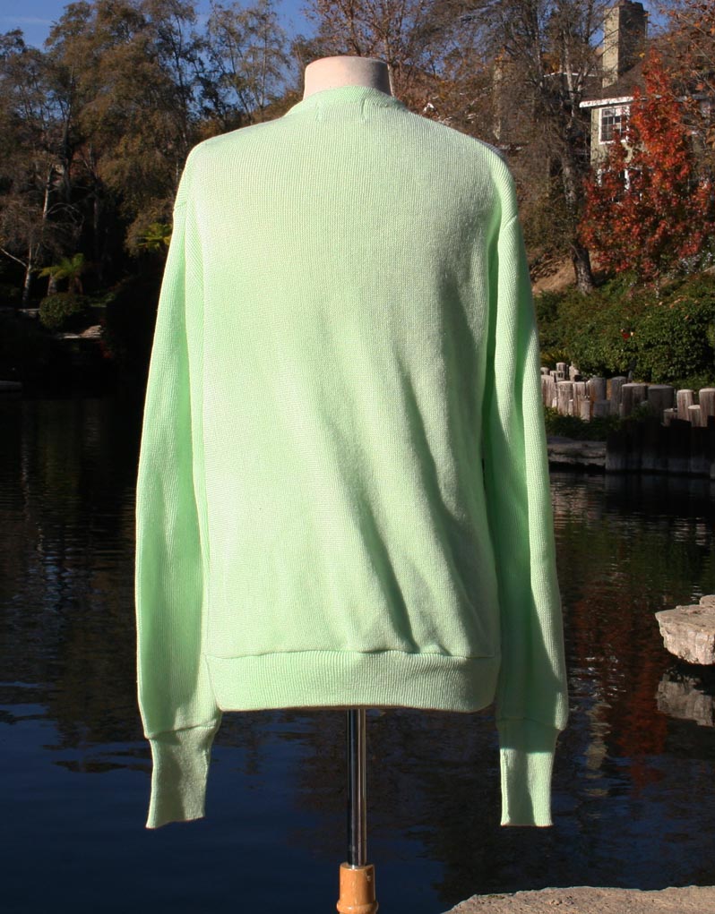 Green Golfer Cardigan Sweater