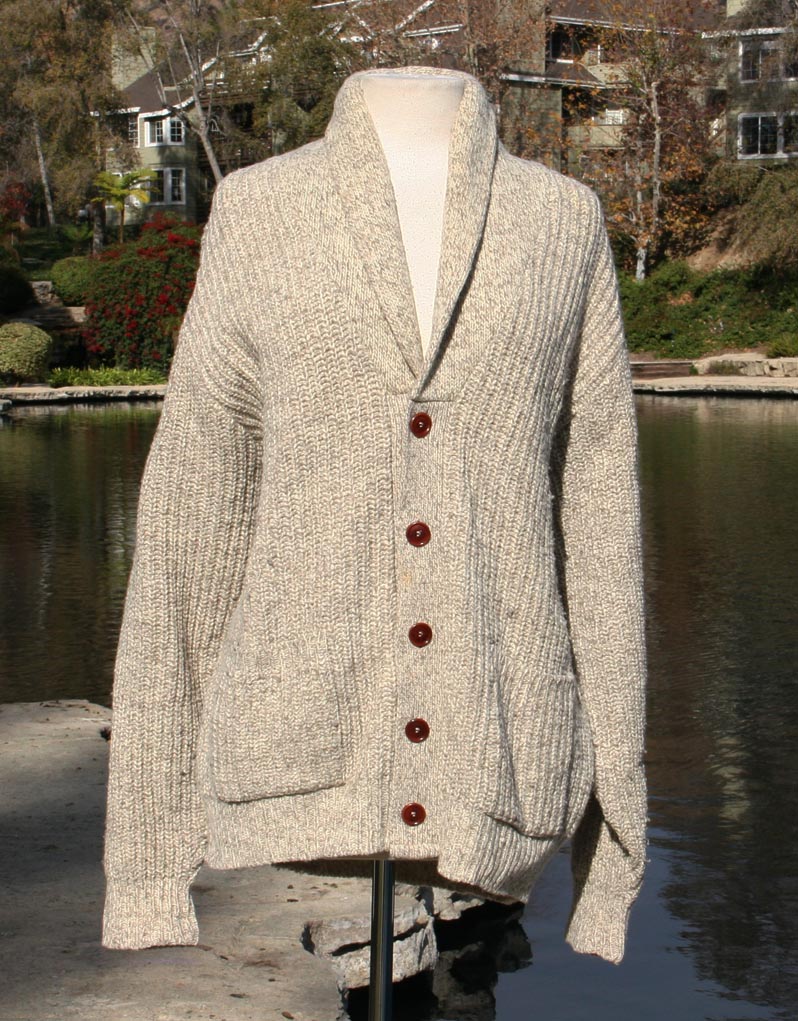 Tan Cardigan Sweater Padded Elbows