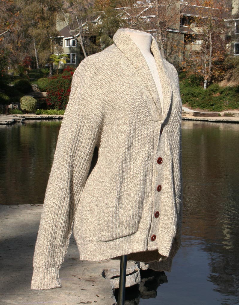 Tan Cardigan Sweater Padded Elbows