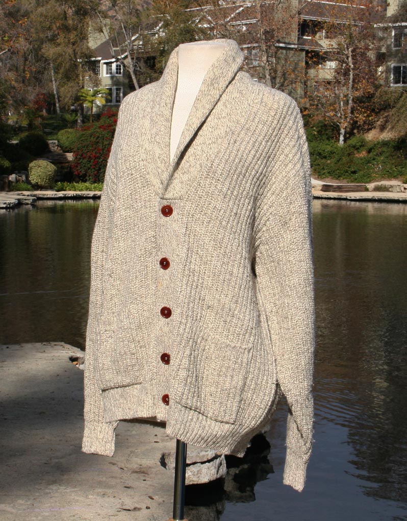 Tan Cardigan Sweater Padded Elbows