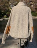 Tan Cardigan Sweater Padded Elbows