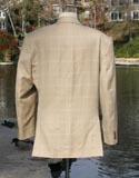 Tan Square Pin Strips Blazer