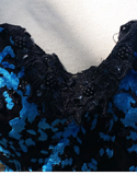 Black And Blue Flower Dress