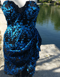 Black And Blue Flower Dress