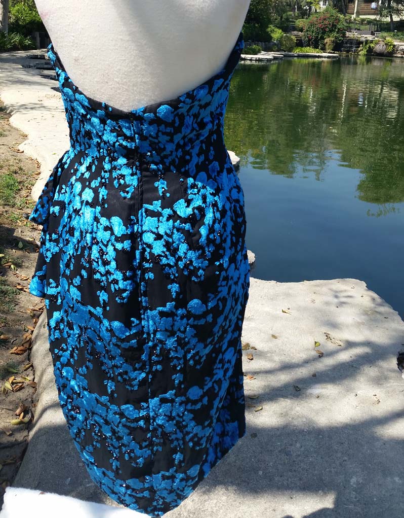 Black And Blue Flower Dress