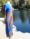 Dashiki Blue and Red Dress