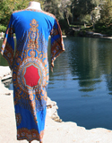 Dashiki Blue and Red Dress