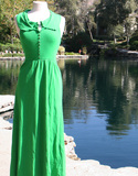 Green Shelveless Knit Sun Dress