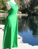 Green Shelveless Knit Sun Dress