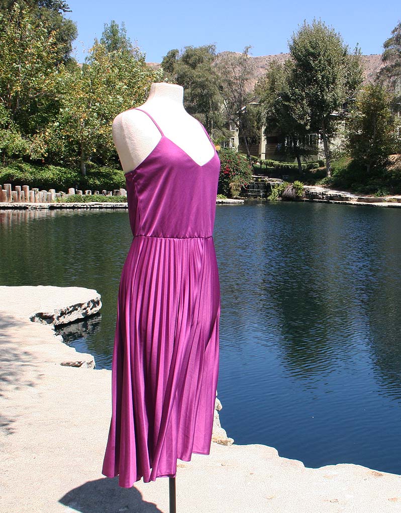 Lavender Pleated Bottom Dress