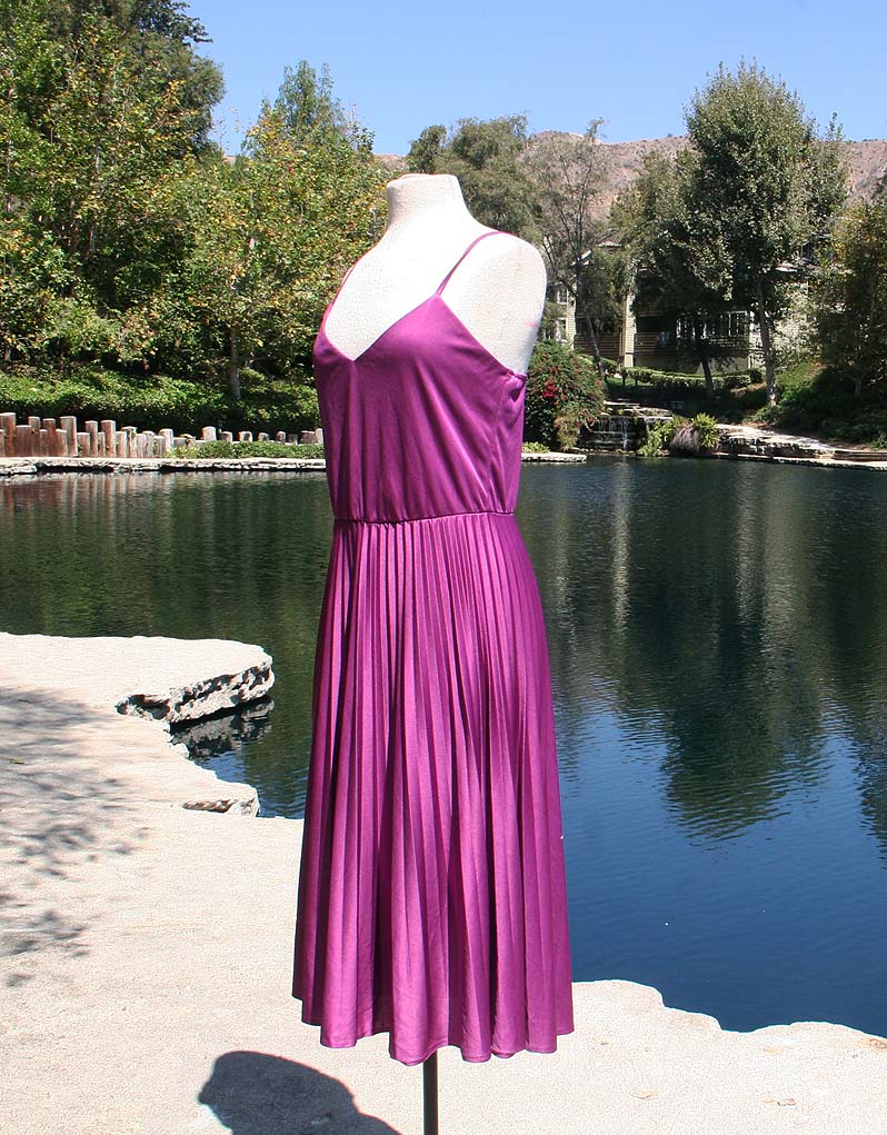 Lavender Pleated Bottom Dress