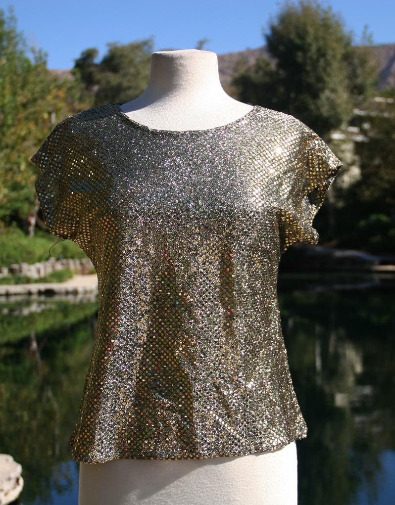 Gold Light Sequin Top