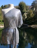 Grey Simple Sequin Dress Mini