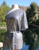 Grey Simple Sequin Dress Mini