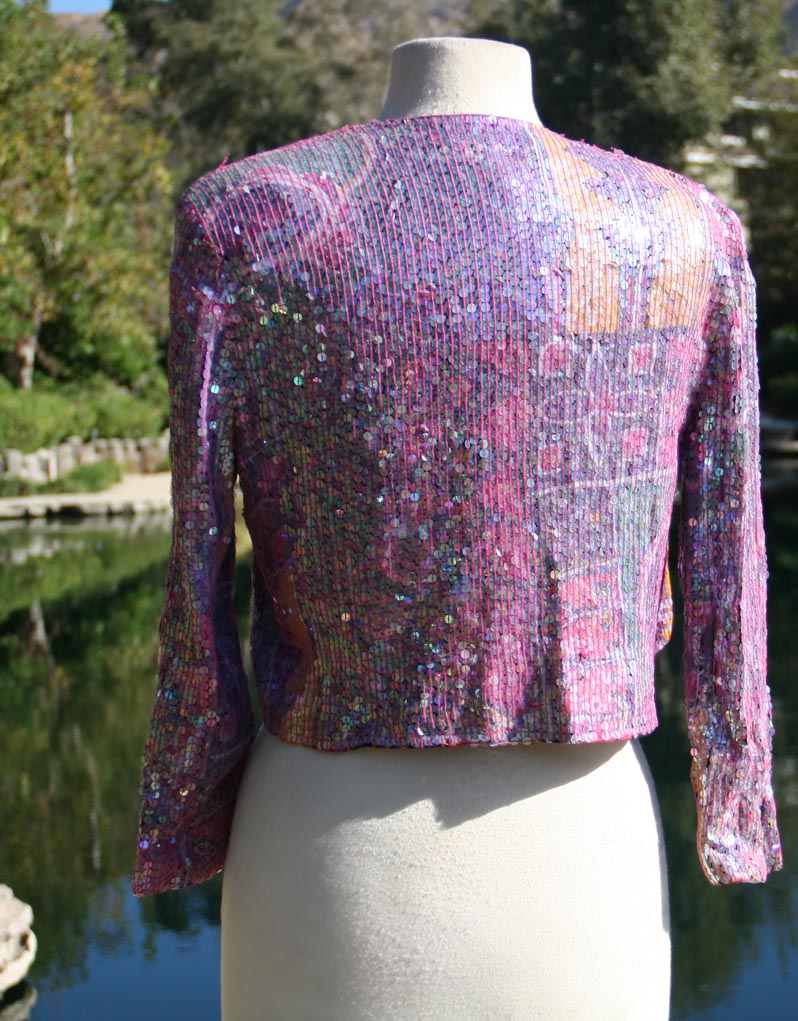 Pink Glitter Sparkle Crop Blazer