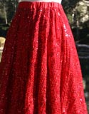 Red Sequin Skirt