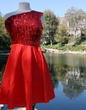 Red Sequin Top Dress