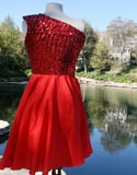 Red Sequin Top Dress