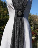 Silver & Black Glitter Long Dress