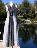 Silver & Black Glitter Long Dress