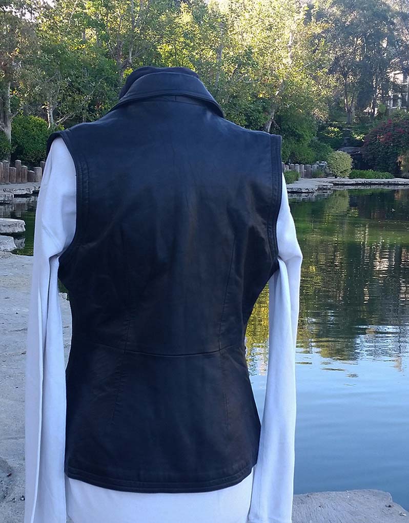 Luis Alvear Black Leather Vest