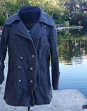 Gray Wool Ladies Pea-Coat