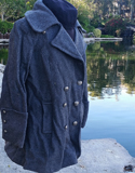 Gray Wool Ladies Pea-Coat