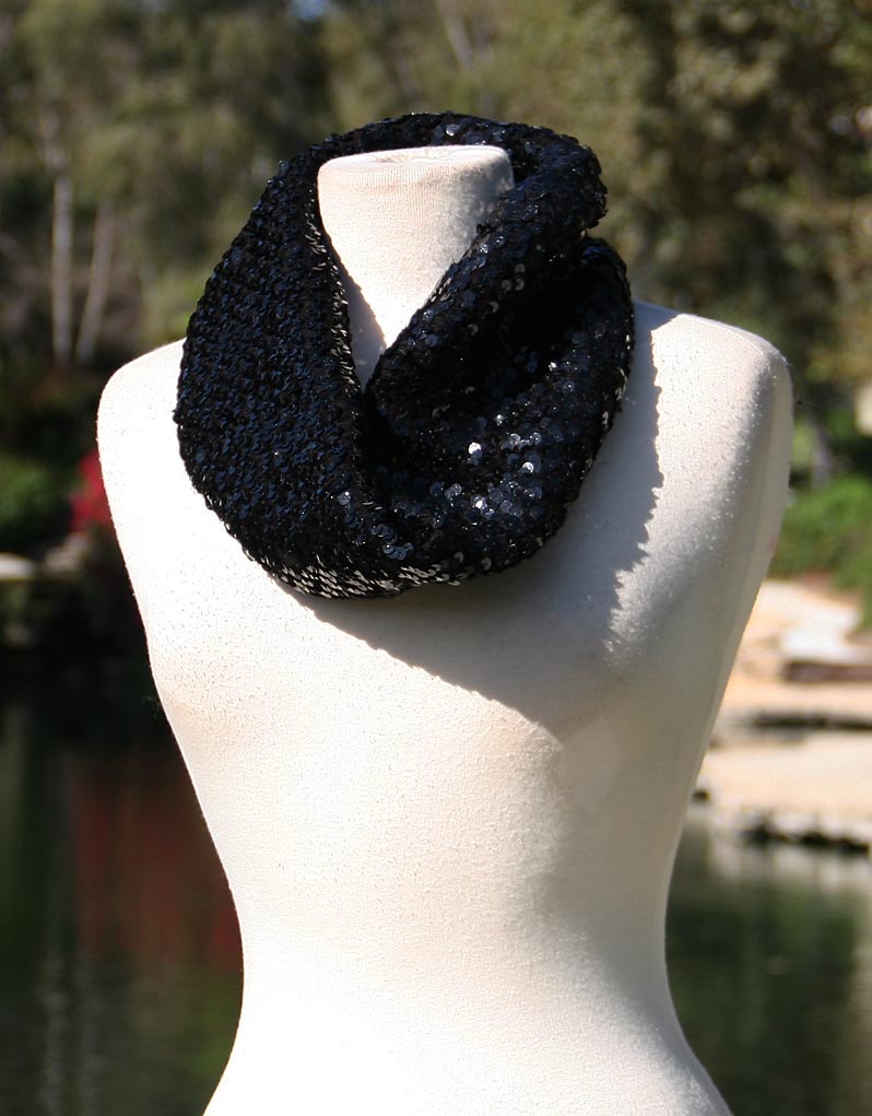 Black Sparkle Neck Wrap