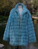 Blue Light Faux Fur Coat