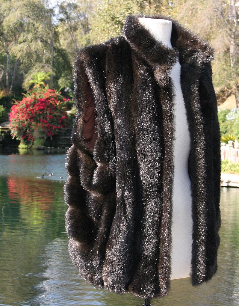 Fur Black Vest