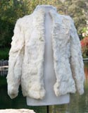 Fur White Quarter Length Coat