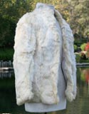 Fur White Quarter Length Coat