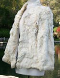 Fur White Quarter Length Coat