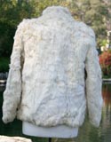 Fur White Quarter Length Coat