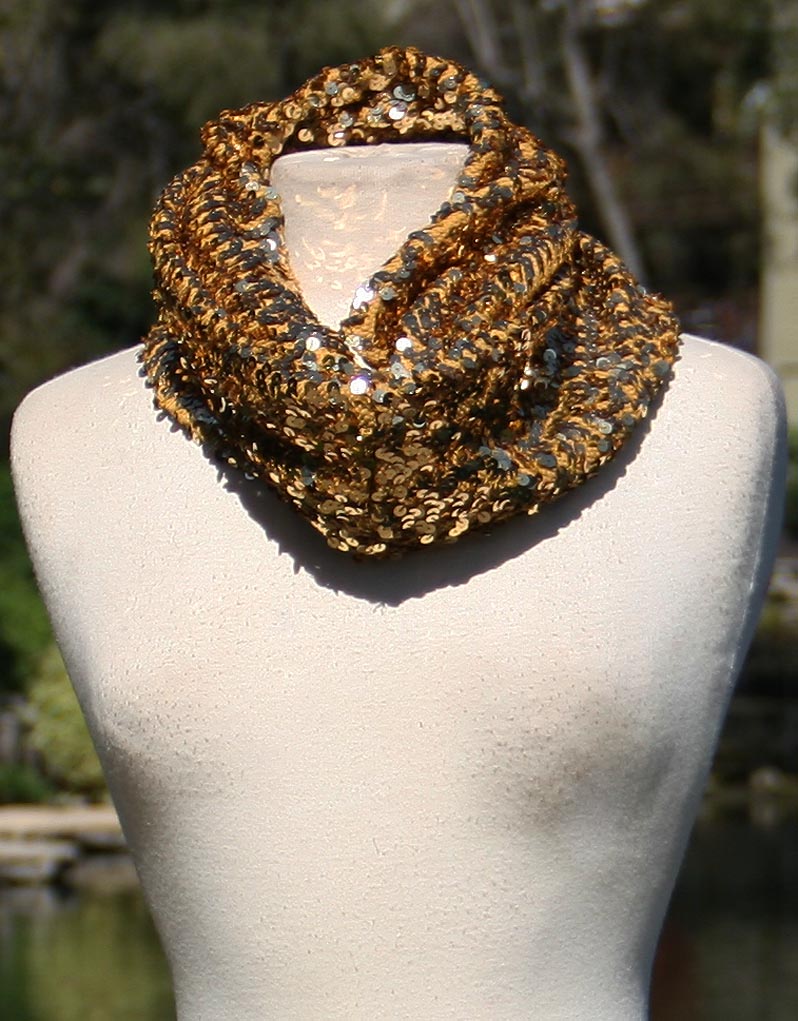 Gold Sparkle Neck Scarf