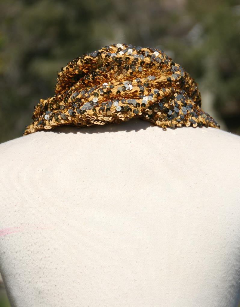 Gold Sparkle Neck Scarf