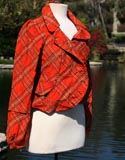 Orange Double Breasted Crop Jacket