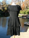 Black Pleated Top And Bottom Dress