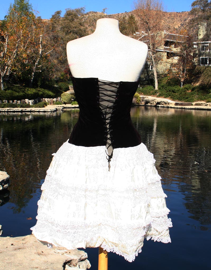 Black White Petticoat Mini Dress