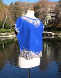 Blue Flower Embroided Top