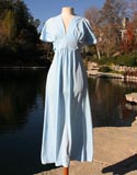 Blue Powder Sleeveless Long Dress