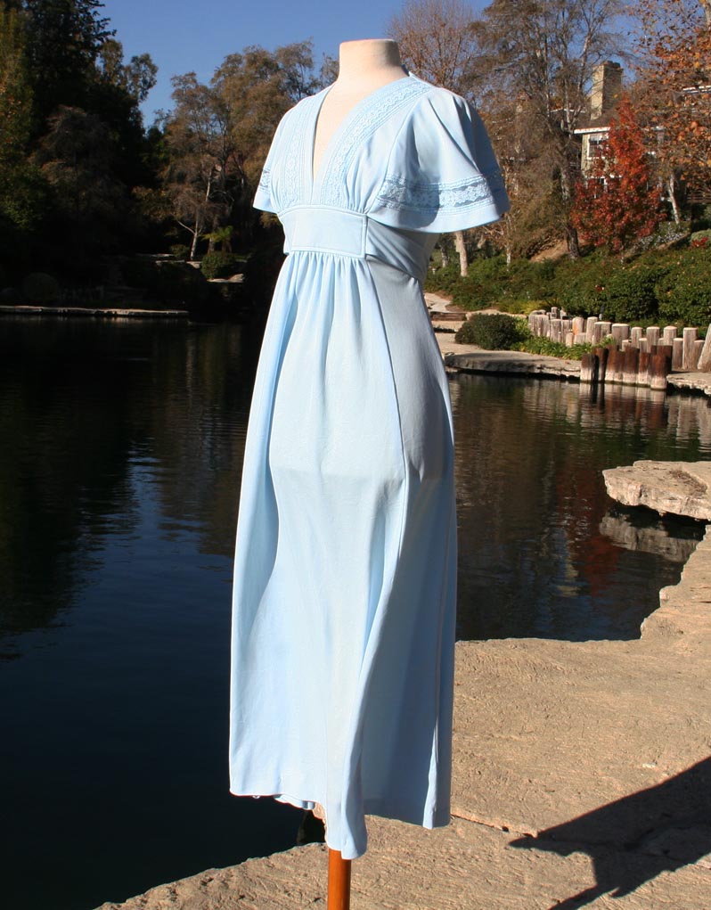 Blue Powder Sleeveless Long Dress