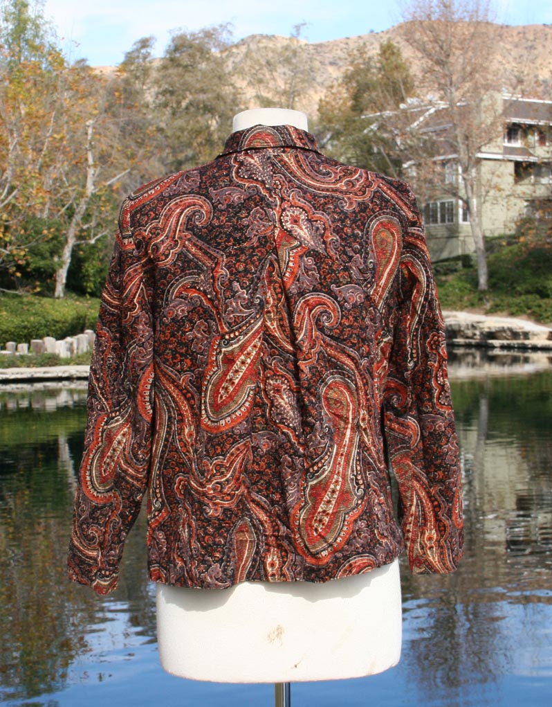 Brown Pasley Crop Jacket