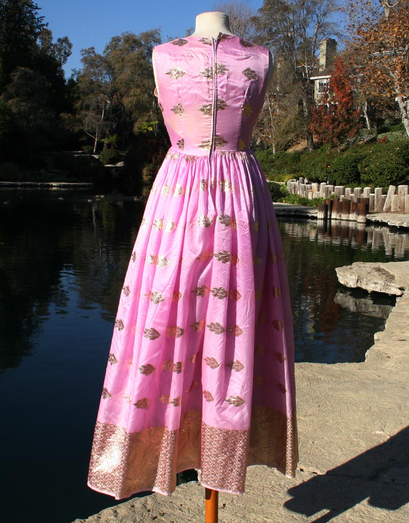 Pink And Gold Sleeveless Dress