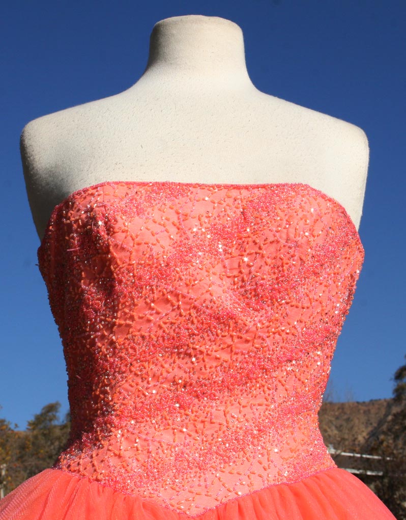 Pink Sparkle Strapless Princess Dress