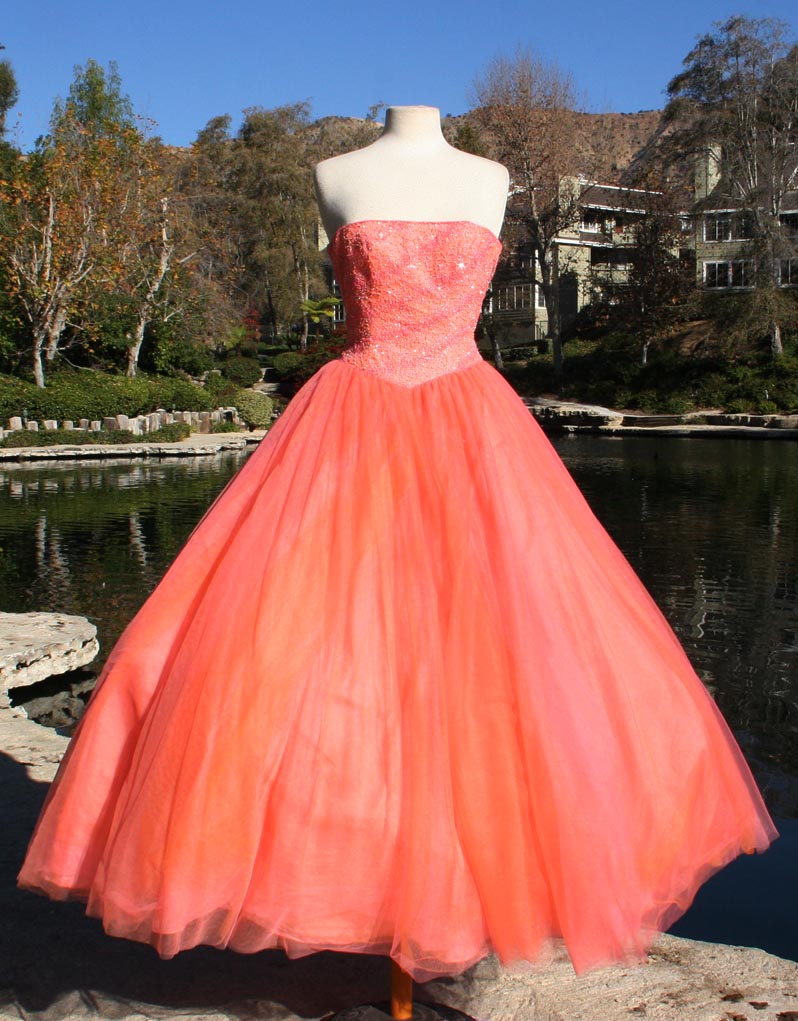 Pink Sparkle Strapless Princess Dress